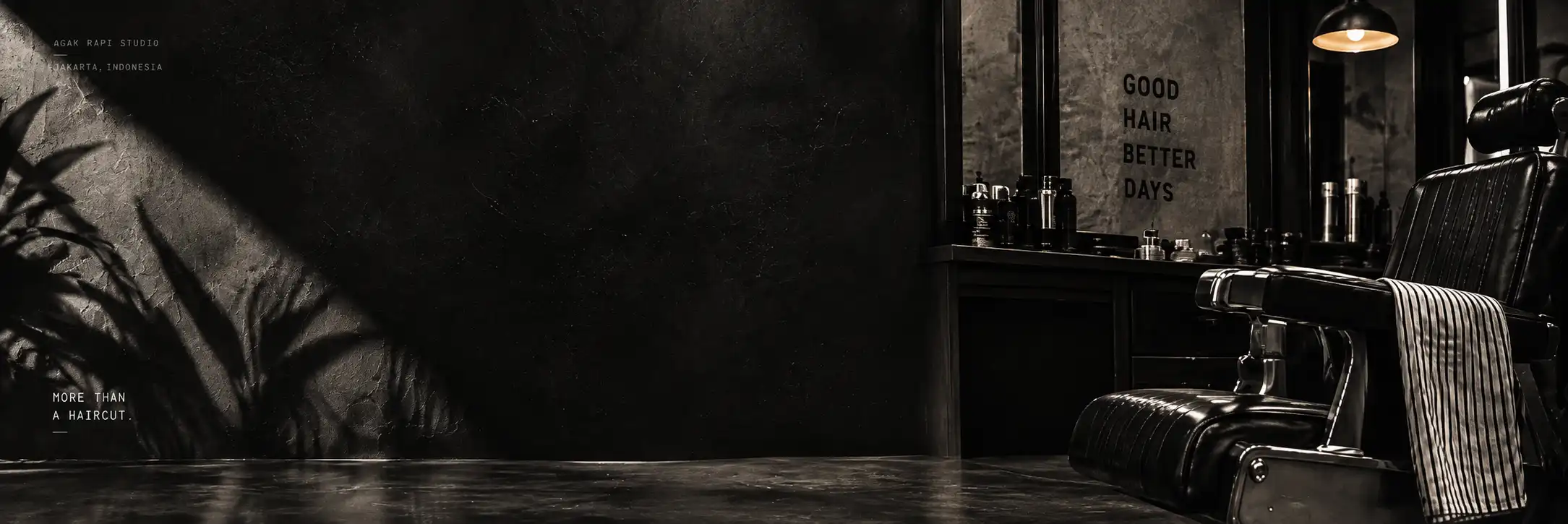 Agak Rapi Barbershop Interior