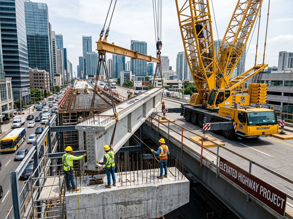 Pemasangan Balok Girder Struktur Berat