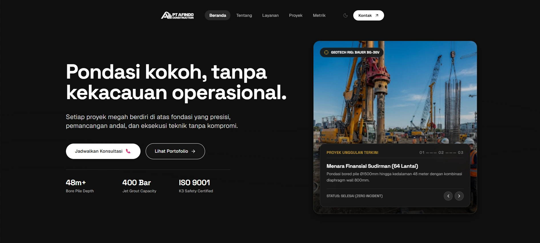 PT Afindo Construction design preview