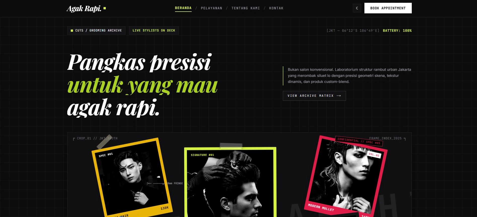 Agak Rapi design preview