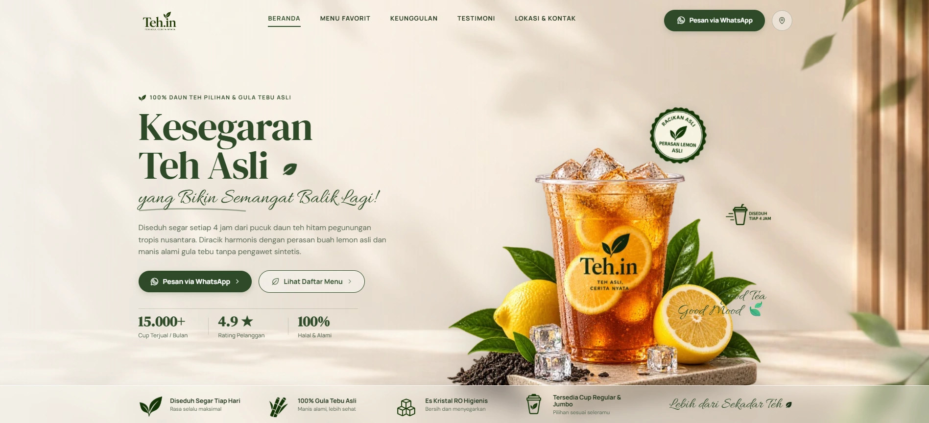 Teh.In - Teh Asli Nusantara design preview